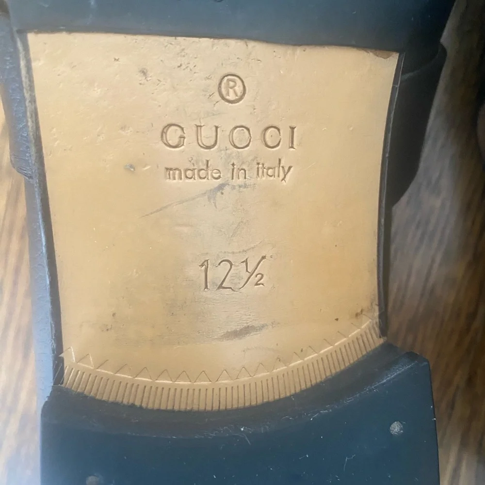 Gucci Black Leather Loafers with Silver Buckle - Picture 7 of 7